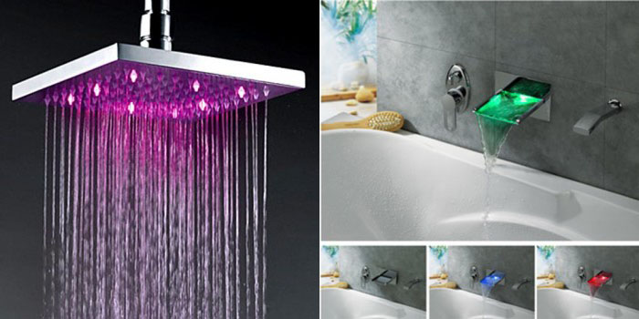 Color Changing LED Hand Shower For Bathroom Decoration