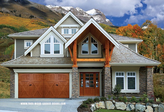 Faux Wood Garage Doors