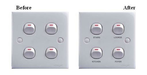 Light Switch Labels